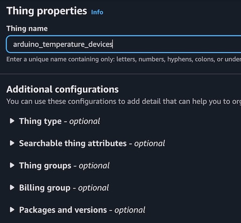 Input things name