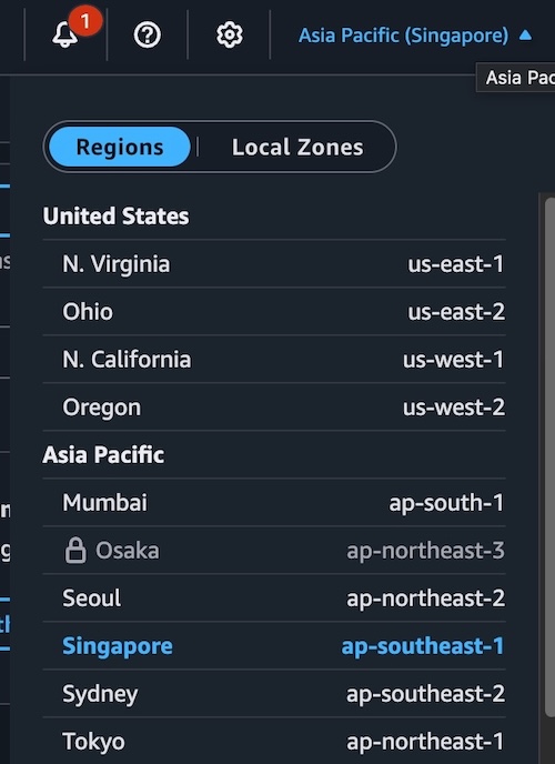 Choose the nearest available aws cloud region from your field devices location