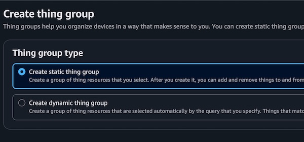 Create things group