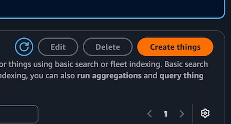 Create things button located on the top right of the screen